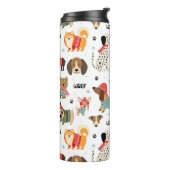 フェスティバルドッグズインホリデーセーター柄 タンブラー (回転左)