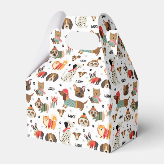 フェスティバルドッグズインホリデーセーター柄 フェイバーボックス (正面サイド)