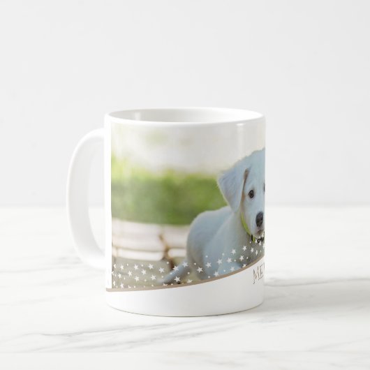 フェスティバルドッグフォトスタークリスマスキープサケ コーヒーマグカップ (正面左)