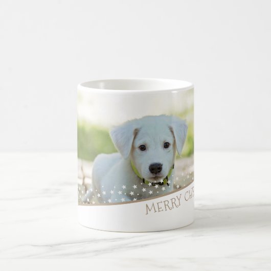 フェスティバルドッグフォトスタークリスマスキープサケ コーヒーマグカップ (中央)