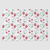 フェスティバルドッグポープリントと愛のハートクリスマス 薄葉紙 (正面)