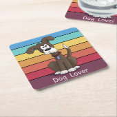 フェスティバルドッグラバースクエア紙コースター スクエアペーパーコースター (アングル)