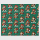 フェスティバルドッグinクリスマスコスチューム – ホリデービベス ラッピングペーパー (フラット)