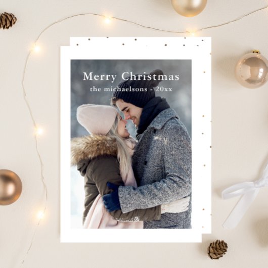 フェスティバルドットメリークリスマスフォトホリデー シーズンカード