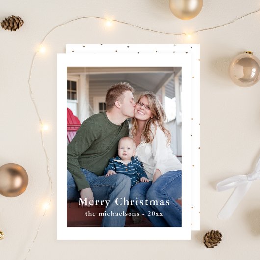 フェスティバルドットメリークリスマスフォトホリデー シーズンカード