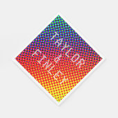 フェスティバルドットレインボーカッコいいおもしろい陽気ゲイプライドN スタンダードランチョンナプキン (角)