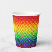 フェスティバルドットレインボーカッコいい陽気おもしろいカラフル 紙コップ (裏面)
