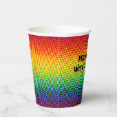 フェスティバルドットレインボーカッコいい陽気おもしろいカラフル 紙コップ (右)