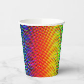フェスティバルドットレインボーカッコいい陽気おもしろいカラフル 紙コップ (左)