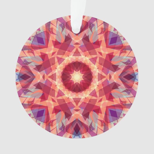 フェスティバルドパミンデコール赤すてきクリスマススター オーナメント (正面)