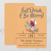 フェスティバルドリンク食べパーティードリンク&ビーメリー! 招待状 (正面/裏面)