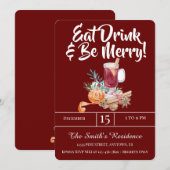 フェスティバルドリンク食べパーティードリンク&ビーメリー! 招待状 (正面/裏面)