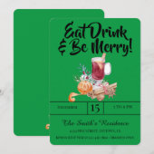 フェスティバルドリンク食べパーティードリンク&ビーメリー! 招待状 (正面/裏面)