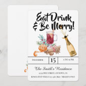 フェスティバルドリンク食べパーティードリンク&ビーメリー! 招待状 (正面/裏面)