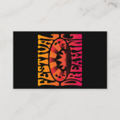 フェスティバルドリーミングヴィンテージレトロ赤 – 黄 名刺 (正面)