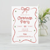 フェスティバルドールボウフレームクリスマスパーティー 招待状 (スタンド正面)