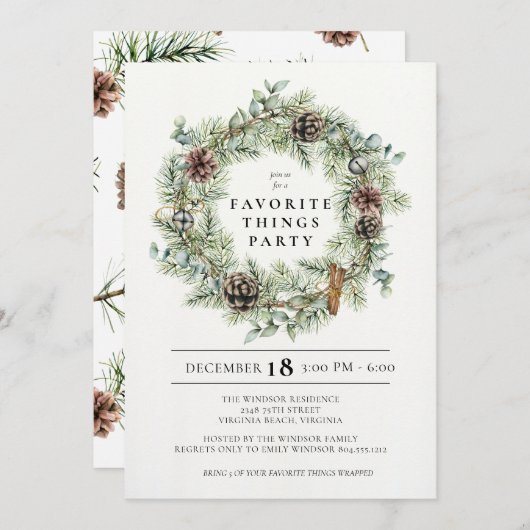 フェスティバルナチュラルリースホリデイオープンハウス招待状 招待状 (正面/裏面)