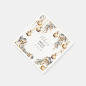 フェスティバルナフキン | ホリー&金ゴールドブライダルシャワーテーマ スタンダードカクテルナプキン (角)