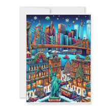 フェスティバルニューヨークシティライツクリスマスカード