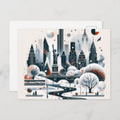 フェスティバルニューヨークシティライツクリスマスカード シーズンポストカード (正面/裏面)