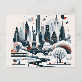 フェスティバルニューヨークシティライツクリスマスカード シーズンポストカード