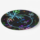 フェスティバルネオンスノーフレーク ペーパープレート (アングル)