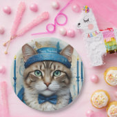 フェスティバルネコの変装あいさつ ペーパープレート (パーティー)