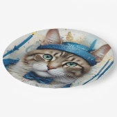 フェスティバルネコの変装あいさつ ペーパープレート (アングル)