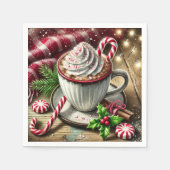 フェスティバルノスタルジックミンティモチャコーヒーマグデクーペ スタンダードカクテルナプキン (正面)