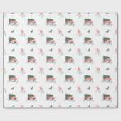 フェスティバルノピーキングクリスマスツリーヴィンテージバン ラッピングペーパー (フラット)