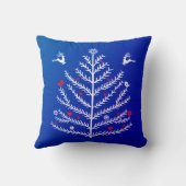 フェスティバルノルディッククリスマスツリーディアブルー クッション (裏面)