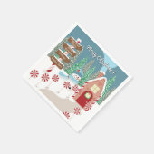 フェスティバルノースポールクリスマス紙ナプキンス スタンダードカクテルナプキン (角)