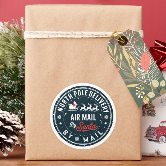 フェスティバルノースポールデリバリホリデー ラウンドシール (クリスマス)