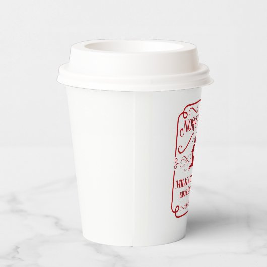 フェスティバルノースポールミルククッキー会社トナカイ 紙コップ (右)
