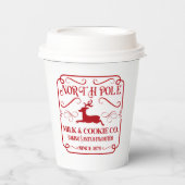 フェスティバルノースポールミルククッキー会社トナカイ 紙コップ (正面)