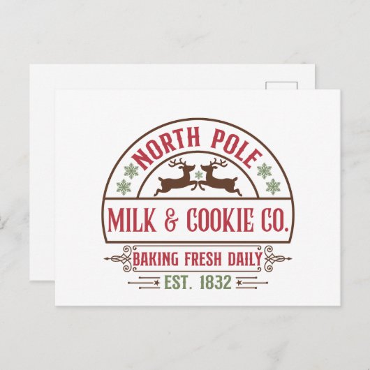 フェスティバルノースポールミルククッキー会社 ポストカード (正面/裏面)