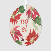フェスティバルノールウォーターカラーポインセチアフローラ オーナメント (正面)