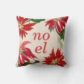 フェスティバルノールウォーターカラーポインセチアフローラ クッション (裏面)