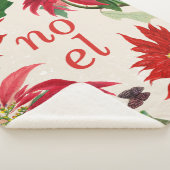 フェスティバルノールウォーターカラーポインセチアフローラ シェルパブランケット (3/4)