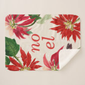 フェスティバルノールウォーターカラーポインセチアフローラ シェルパブランケット (正面(横))