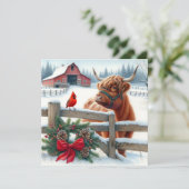 フェスティバルハイランドカウアンド(鳥)ショウジョウコウカンチョウクリスマス シーズンカード (スタンド正面)