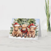 フェスティバルハイランドカウファームアニマルメリークリスマス シーズンカード (正面)