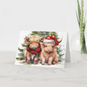 フェスティバルハイランドカウファームアニマルメリークリスマス シーズンカード (正面)