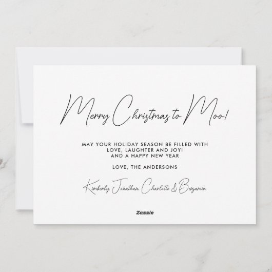 フェスティバルハイランドカウファーム動物メリークリスマス シーズンカード (裏面)