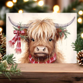 フェスティバルハイランド牛の格子付きスカーフ シーズンカード