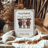 フェスティバルハイランド牛素朴西クリスマス シーズンカード