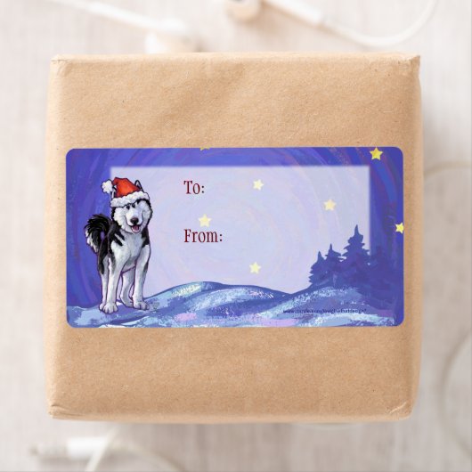 フェスティバルハスキーのクリスマスギフトラベル ラベル (インサイチュ)