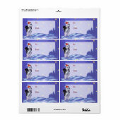 フェスティバルハスキーのクリスマスギフトラベル ラベル (フルシート)