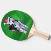 フェスティバルハスキーインサンタハットオングリーン 卓球ラケット (横)