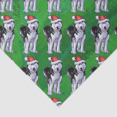 フェスティバルハスキーインサンタハットオングリーン 薄葉紙 (詳細)